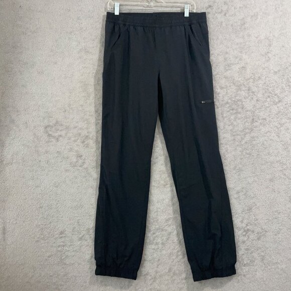 NWOT Eddie Bauer Womens 8 Black Fleece-Lined Joggers - Picture 1 of 9